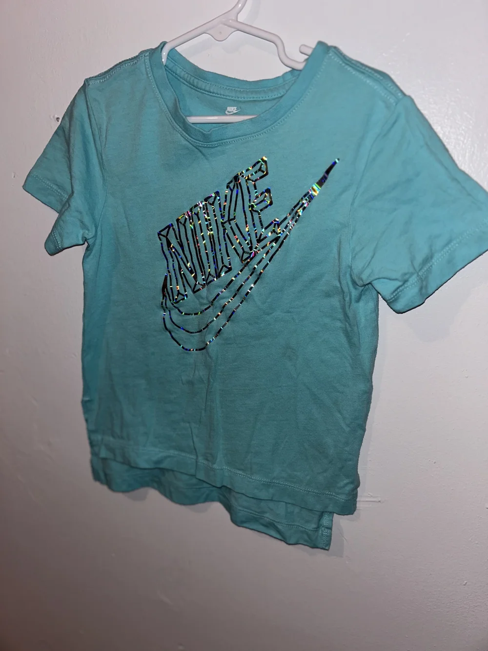 Nike Teal Short Sleeve Tee with Holographic Logo